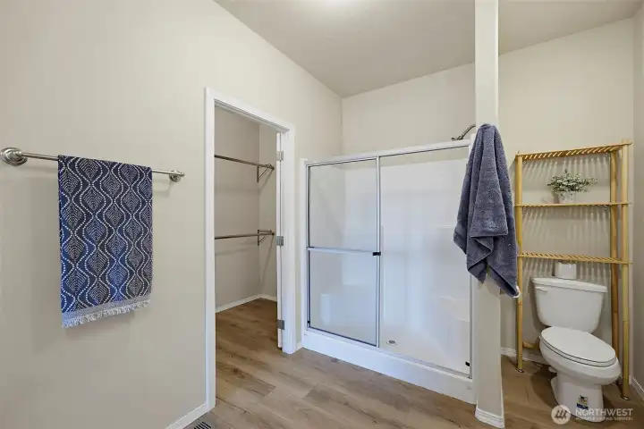 Walk-In Shower and Closet