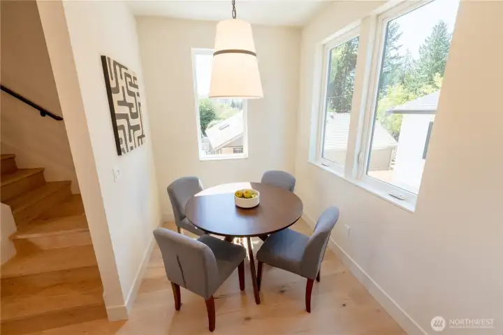 Sunny Eating Space off the kitchen