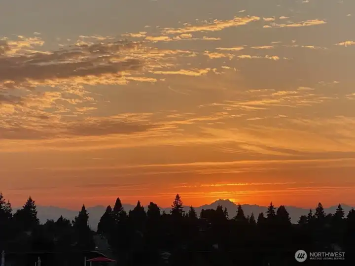 Sunset over Olympics