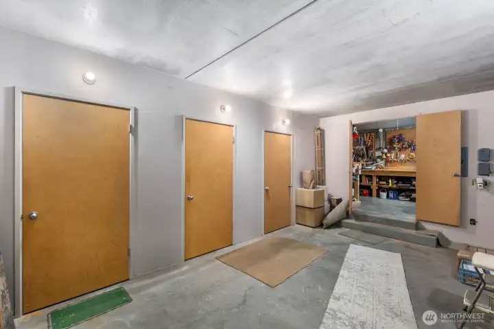 Dedicated workshop and storage areas provide exceptional flexibility. Dedicated workshop and storage areas provide exceptional flexibility.