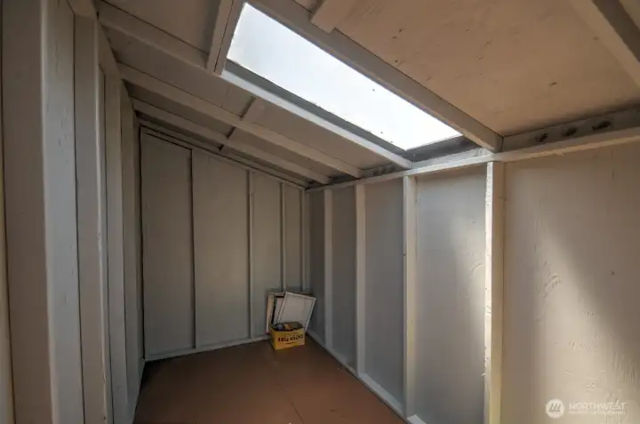 Inside of the storage shed - a place for all of your stuff
