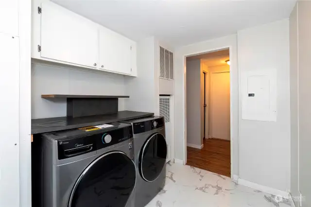 Large capacity washer and dryer are staying with the new homeowners!