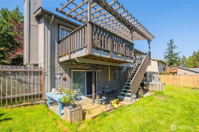 Backyard access from both levels