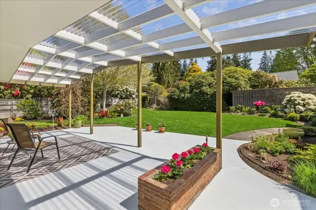 Large covered patio