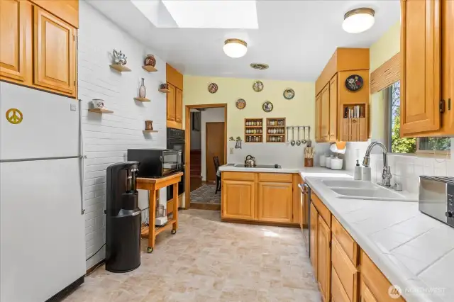 Well lit kitchen