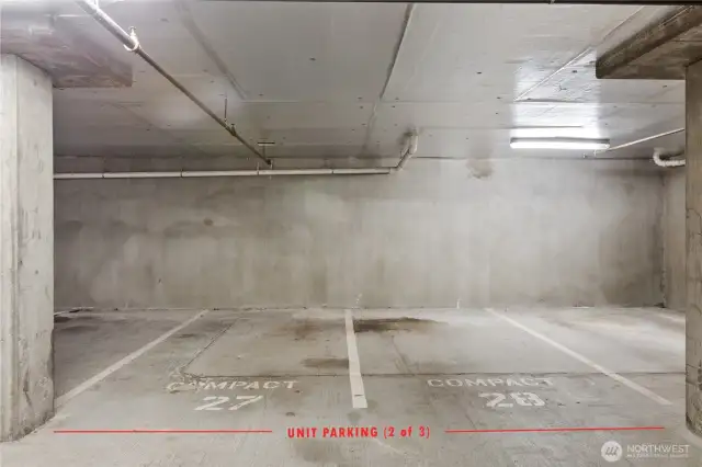 2 spots in north garage