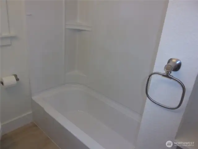 Tub/Shower combination in main bathroom.