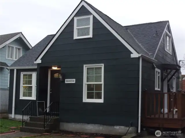 East side of dwelling.