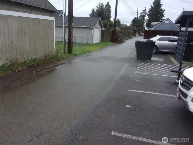 Paved alley is a plus.