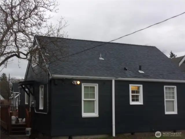 West elevation (back yard).