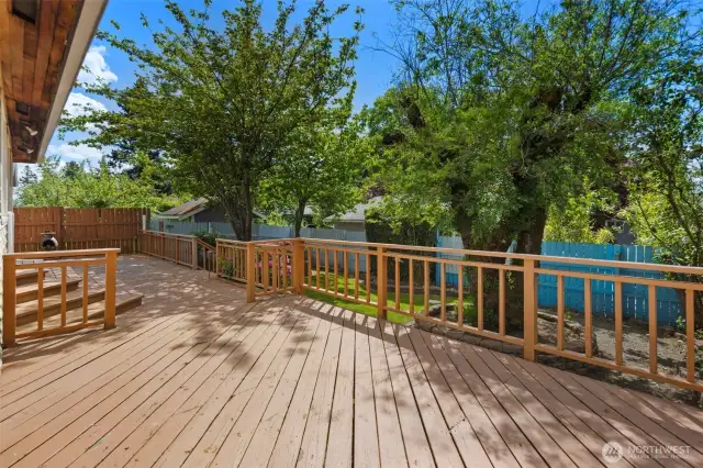 Wrap-around deck.