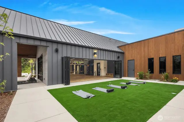 Fitness studio with outdoor space