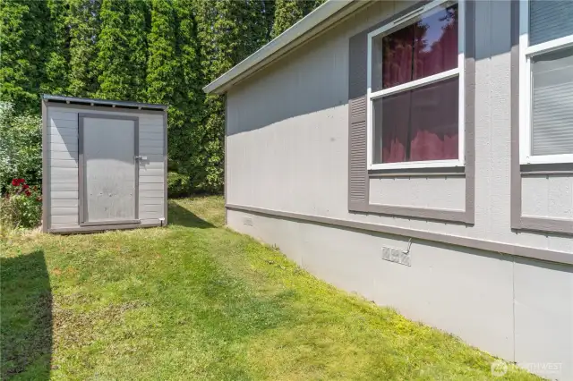 West side of the house