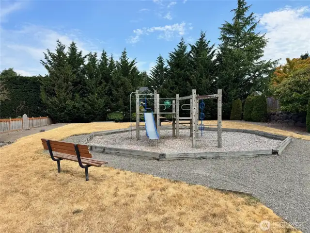 The community's playground is right across the street from the home.