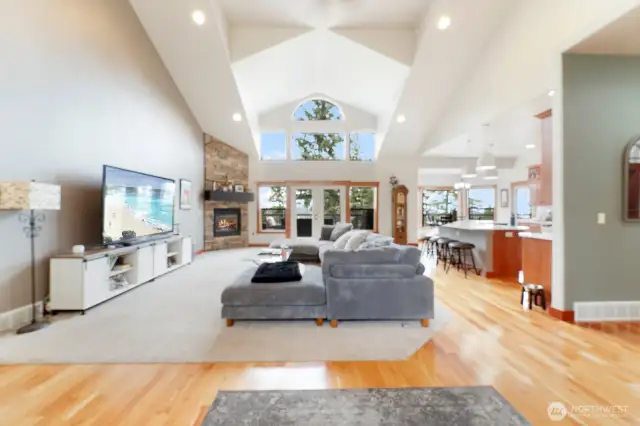 Living room with expansive windows for natural light