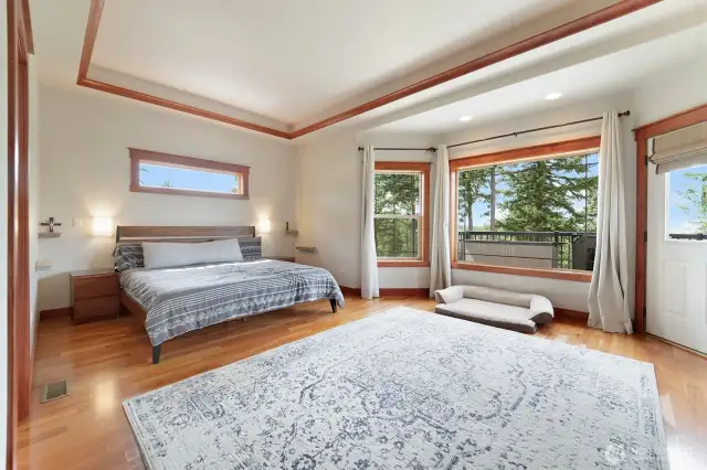 Primary suite with deck access