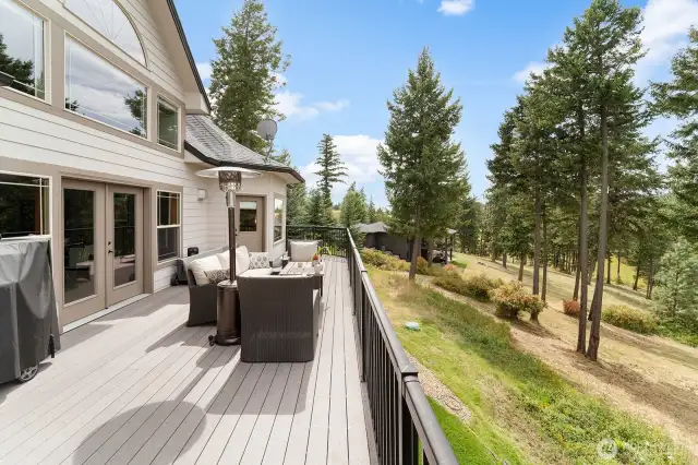 Large Trex decking back deck