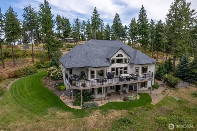 Stunning back of home view