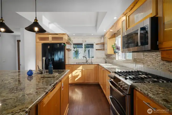 Specialty cabinets allow for great storage space.