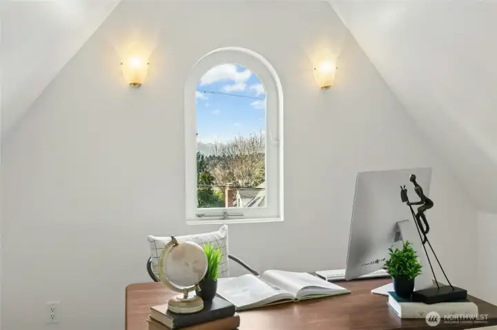 Captivating view of Olympic Mountains from here too.