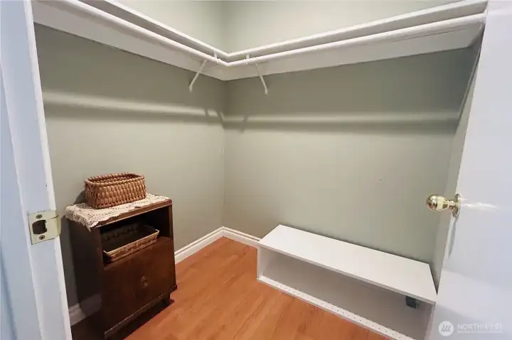 A second walk-in closet - one in each bedroom