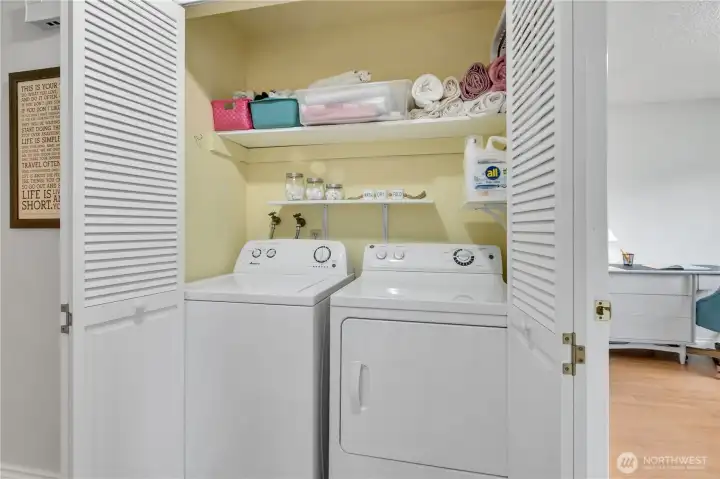 In unit laundry for your convenience