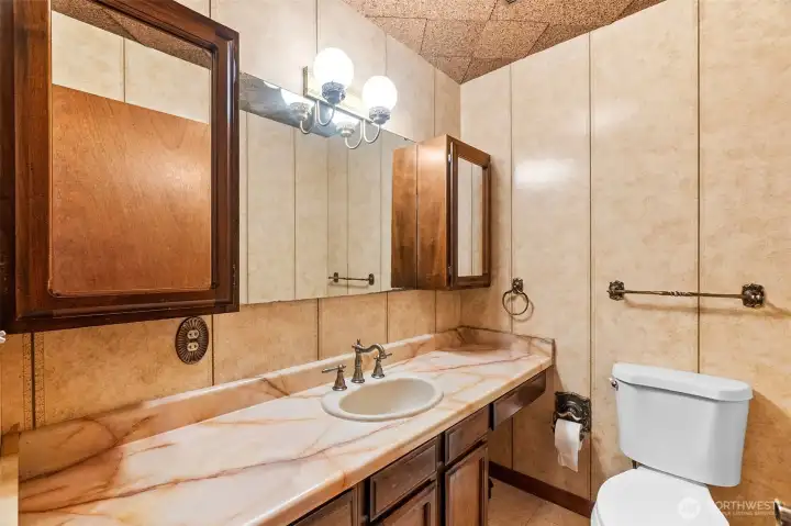 1/2 bath in hallway 1/2 bath in hallway