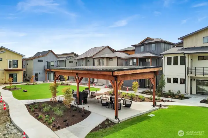 Community Pavilion with BBQ & fire pit