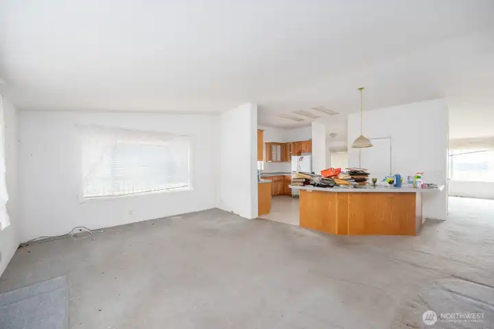 Family Room opening into the kitchen