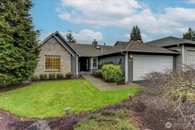 One level home with 2 car garage