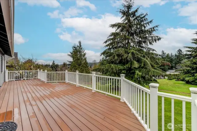 Large deck off living room