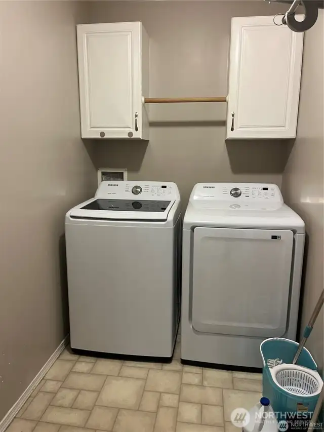 laundry in foyer