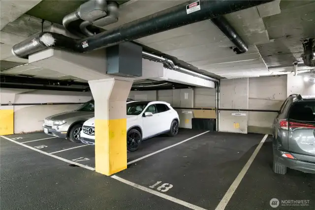 Dedicated covered parking in 3rd floor garage