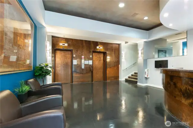 Elegant lobby staffed by concierge M-F 8AM -6PM, Sat 10AM -5PM