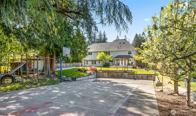 Opposite End of the Sport Court~Kids Play Equipment Stays~RV Parking Thru the Double Gate~