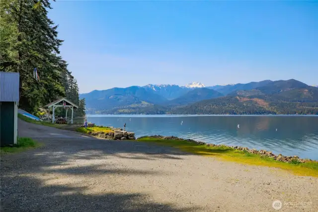 Private Gated shared Waterfront area