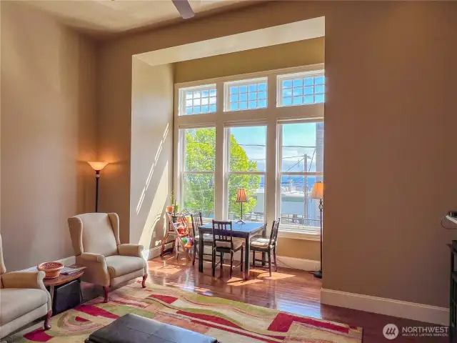 Light filled great room with a view.