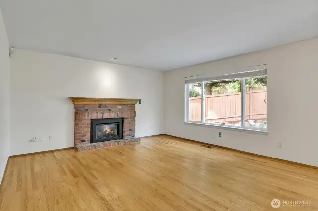 Family room with gas fireplace