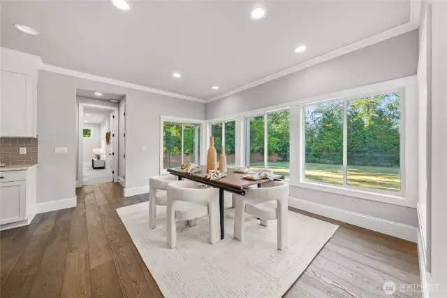 Secluded informal dinning room