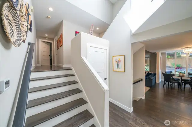 View from the entry to the kitchen.