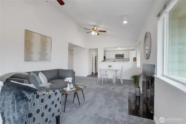 The Kitchen is open to your entertaining area.