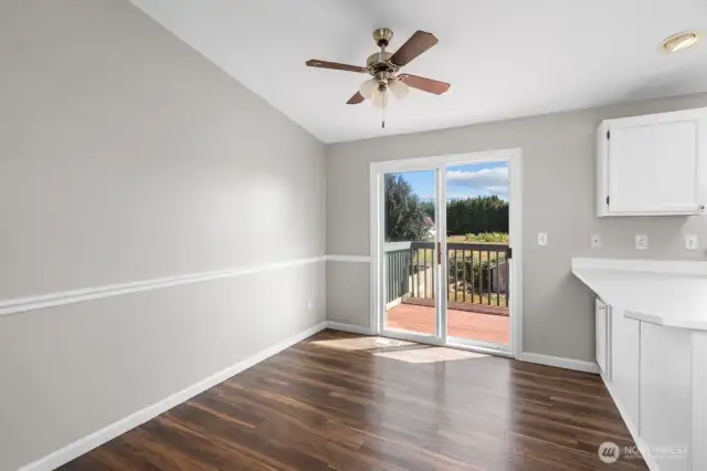 Spacious dining room