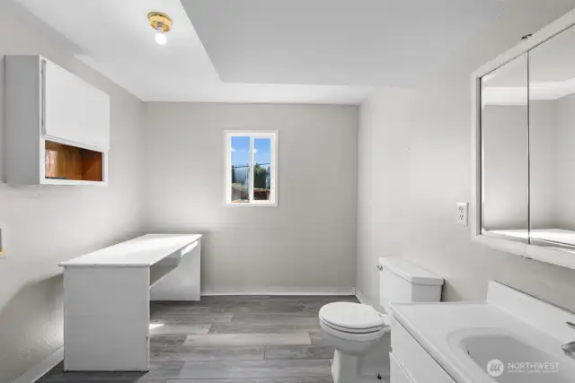 1/2 bathroom downstairs