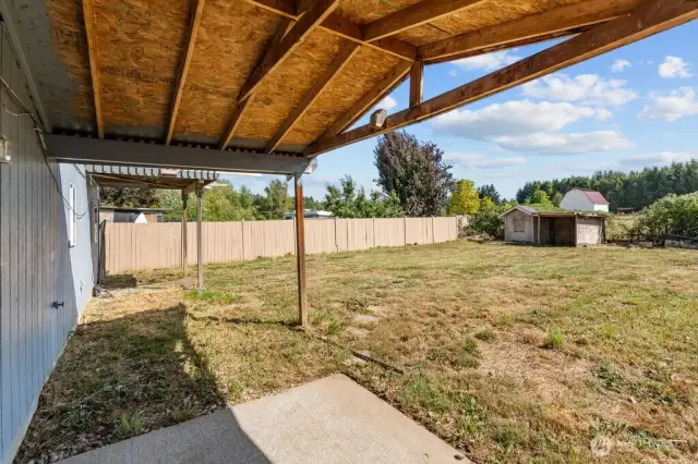 Spacious backyard
