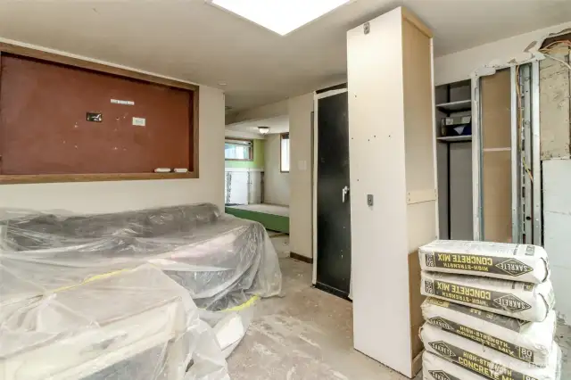 Unfinished daylight basement with potential -