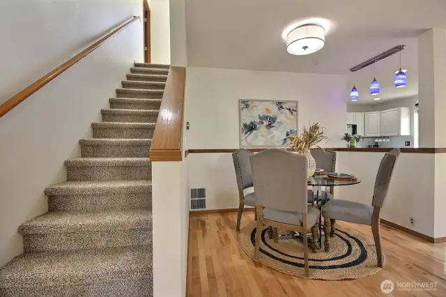 Brand new carpet was just installed on the stairs and throughout the entire upper level.