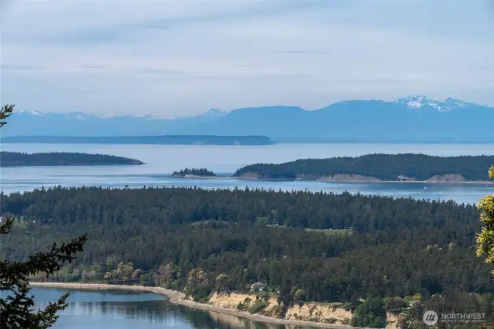A close up of Crescent Beach Rd, Sucia Island and in the evening, Vancouver lights