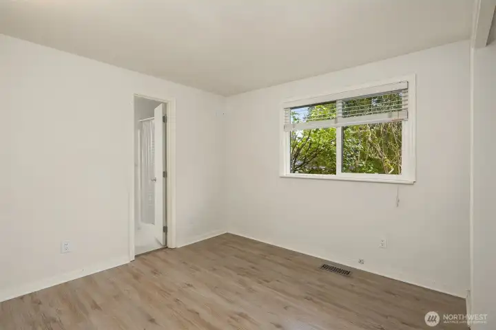 Bedroom #3 looks out to the front yard.