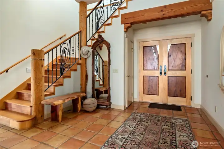 Custom metal railing by local artist.