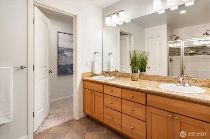 Primary bath double vanity